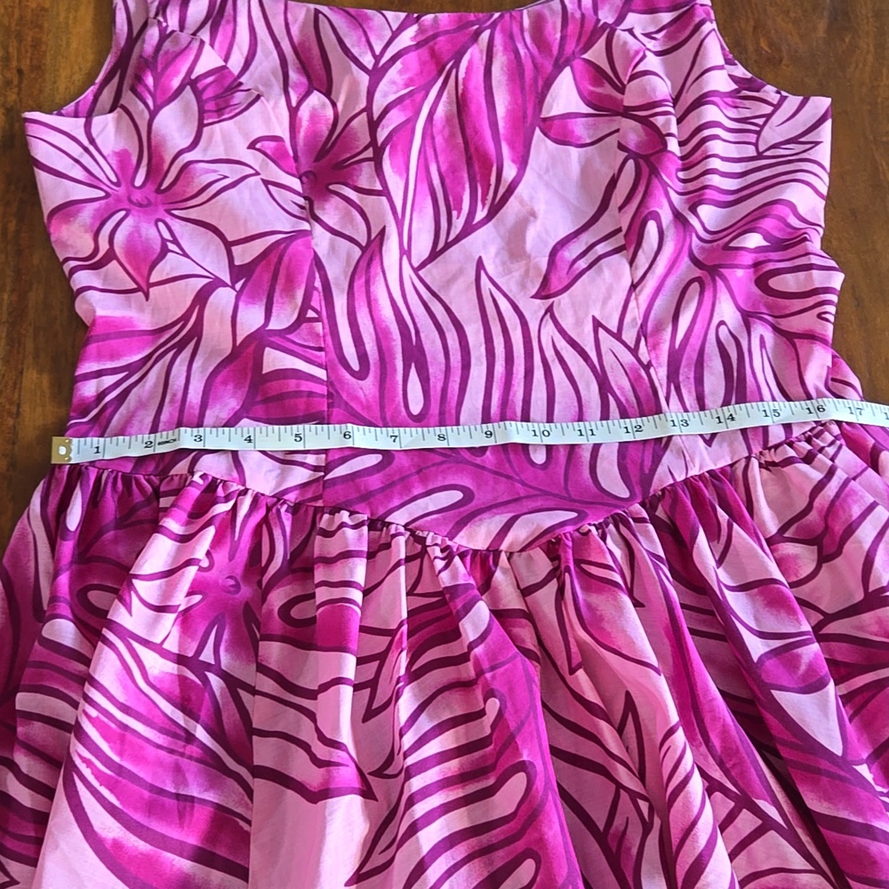CC Fashions Hawaii Vintage Pink Tropical Princess Seam Maxi Dress Size 11/12 - Picture 8 of 11